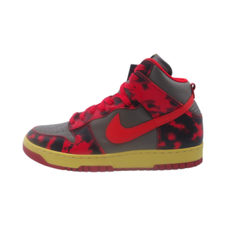 ナイキ(NIKE)のNIKE DUNK HIGH RED ACID WASH UNIVERSITY RED/CHILE RED-CAVE STONE サイズ28.5cm D09404-600 箱有(スニーカー)