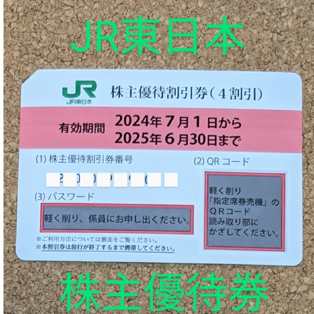 JR東日本 株主優待券 チケットの乗車券/交通券(鉄道乗車券)の商品写真