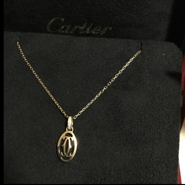 Cartier(カルティエ)のまぁちゃん様専用 カルティエネックレス 2C ロゴドゥーブル ダイヤ レディースのアクセサリー(ネックレス)の商品写真