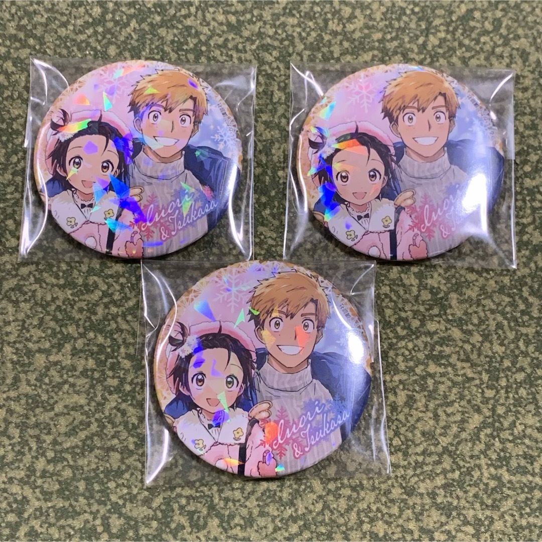 メダリスト マンガ展 明浦路 司 結束 いのり 缶バッジ エンタメ/ホビーのおもちゃ/ぬいぐるみ(キャラクターグッズ)の商品写真