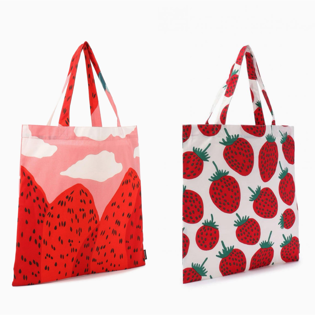 marimekko(マリメッコ)のmarimekko マリメッコ 完売いちご柄トート 新品送料込 レディースのバッグ(トートバッグ)の商品写真