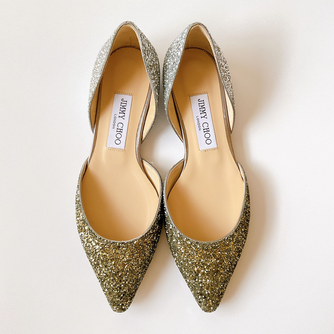 JIMMY CHOO - 【未使用訳あり】ジミーチュウ グリッターフラット JIMMY CHOO - 【未使用訳あり】ジミーチュウ グリッターフラット