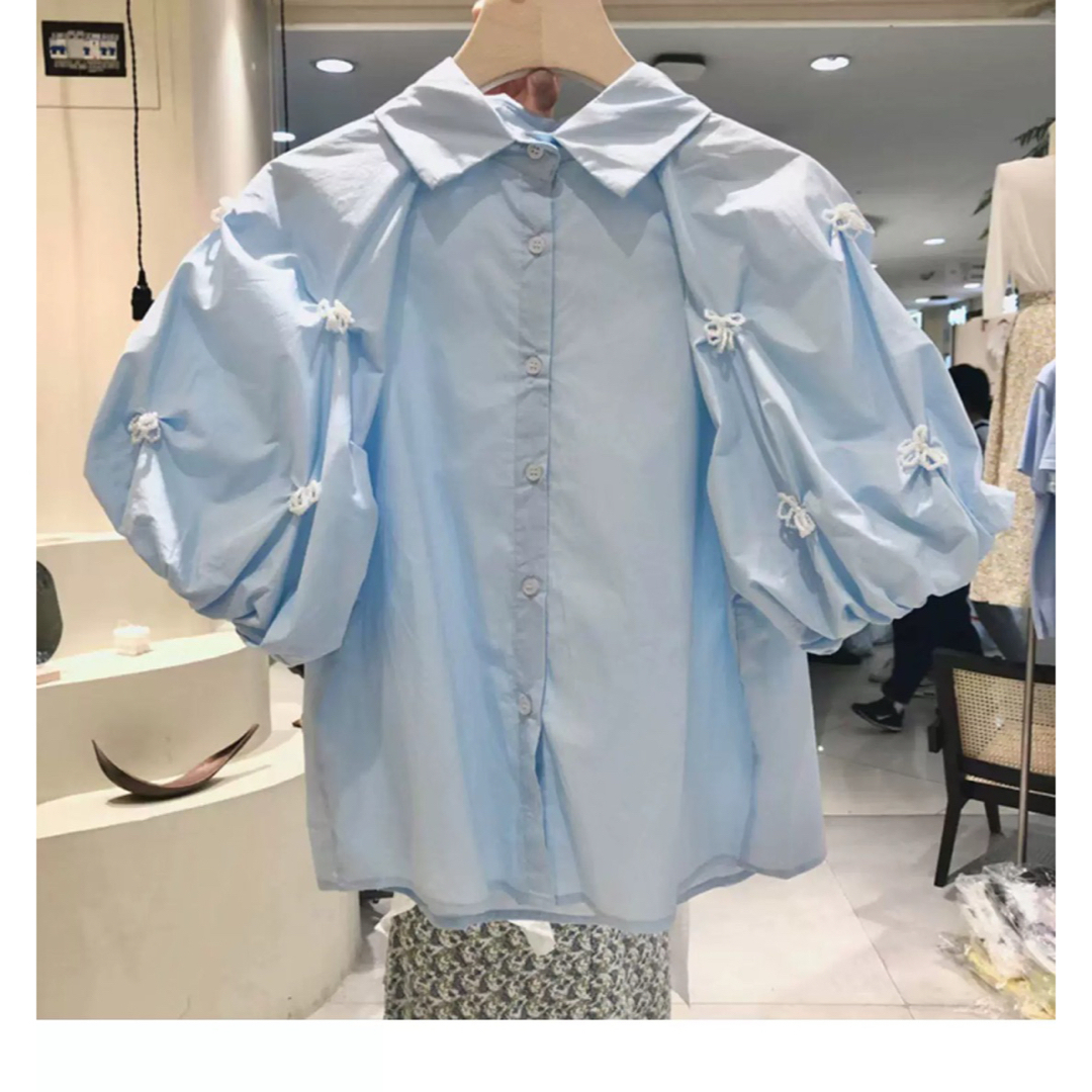 バルーン袖 ブラウス レディースのトップス(シャツ/ブラウス(長袖/七分))の商品写真