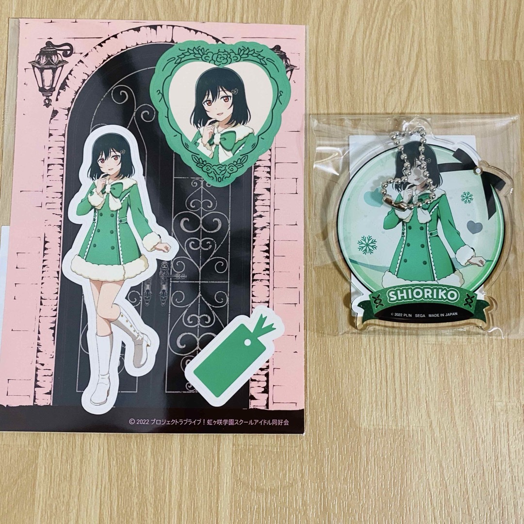 2点セット 三船栞子 ステッカー アクキー ラブライブ! ラッキーくじ エンタメ/ホビーのアニメグッズ(キーホルダー)の商品写真