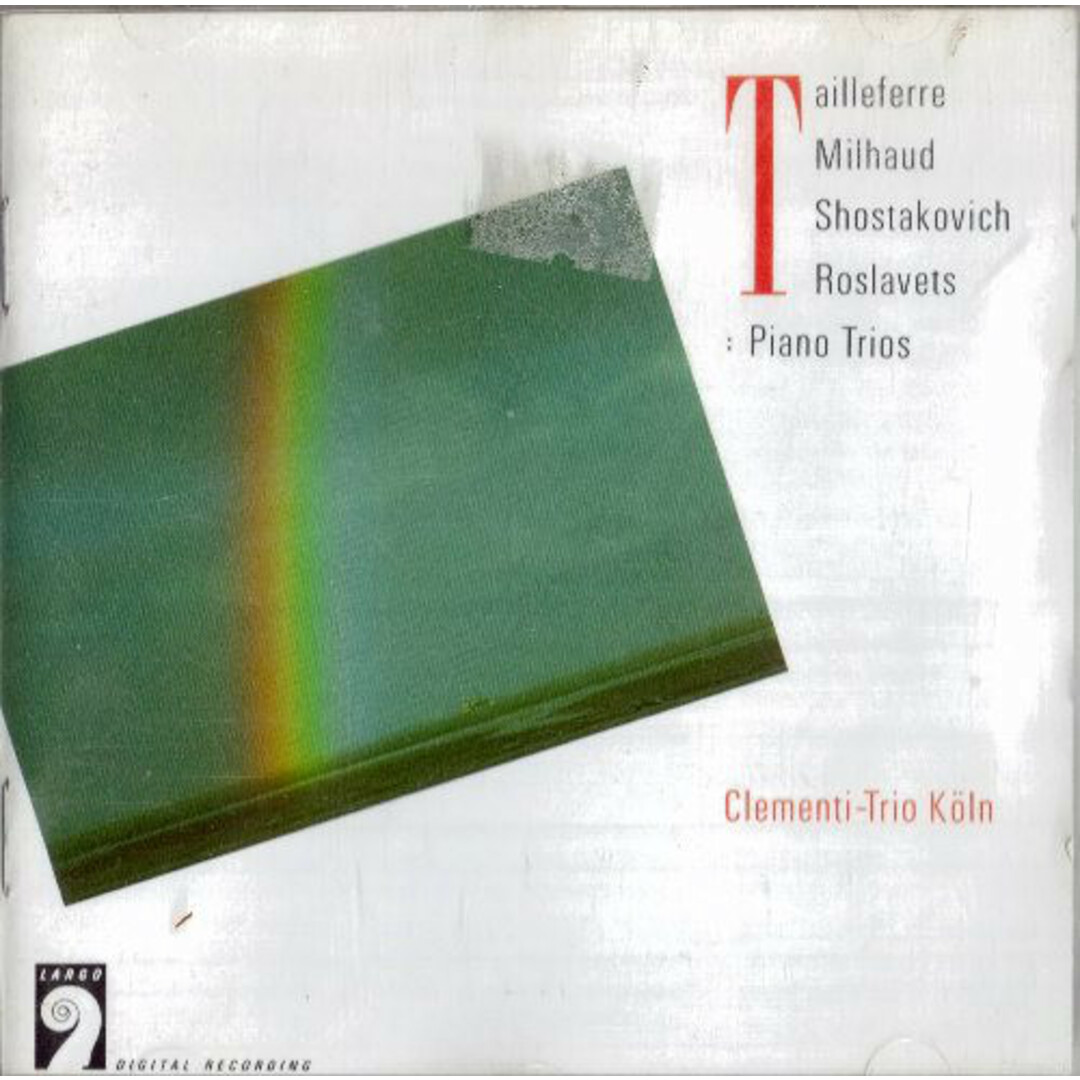 独CD Germaine Tailleferre, Darius Milhaud, Dmitri Shostakovich, Nikolai Roslavetz, Clementi-Trio K?ln Piano Trios LARGO5112 Largo / エンタメ/ホビーのCD(クラシック)の商品写真