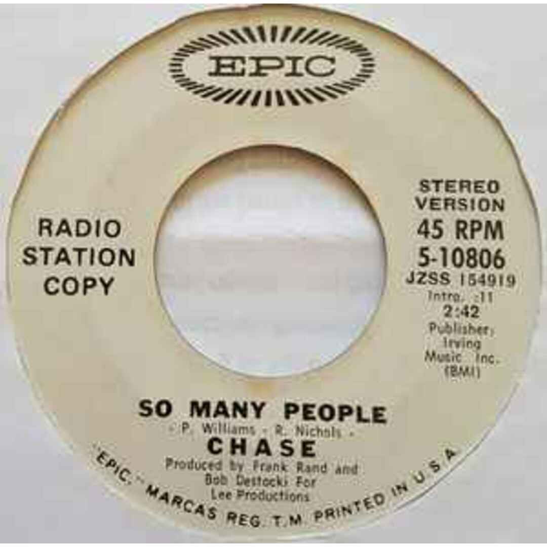 米7” Chase So Many People 510806 Epic /00080 エンタメ/ホビーのエンタメ その他(その他)の商品写真