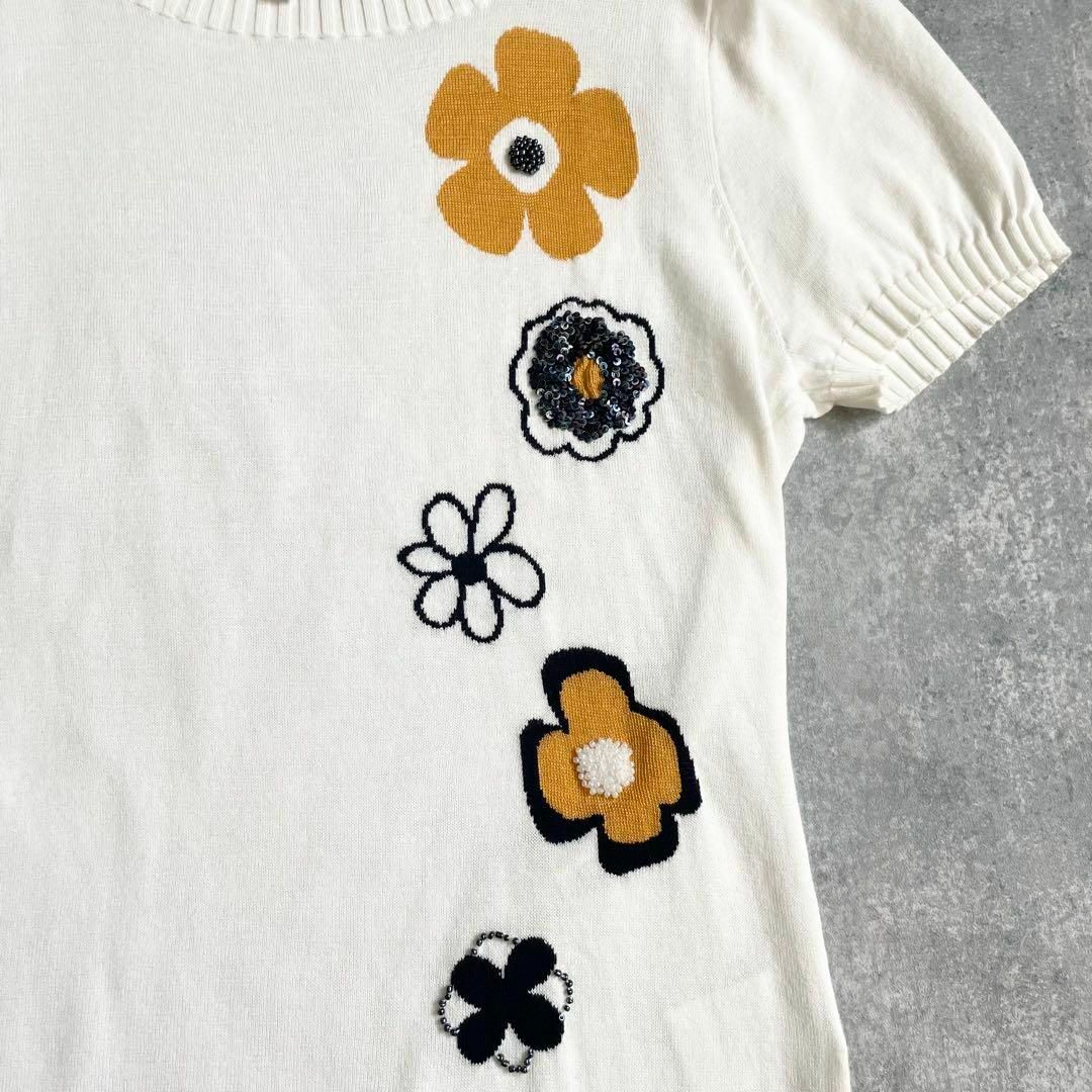 M'S GRACY - 4735【美品】エムズグレイシー 半袖ニット 花柄