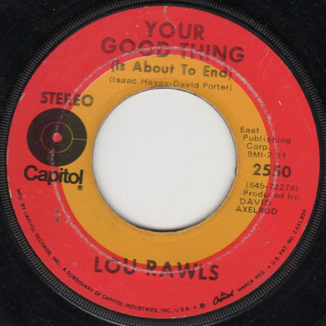 米7” Lou Rawls Your Good Thing (Is About To End) / Season Of The Witch 2550 Capitol Records /00080 エンタメ/ホビーのエンタメ その他(その他)の商品写真