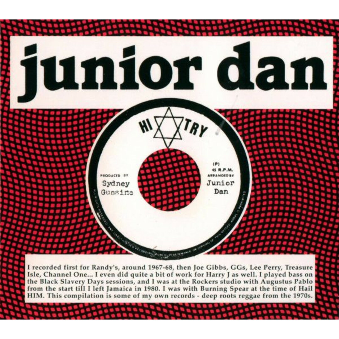 CD Junior Dan Junior Dan HJRCD105 Honest Jons Records /00110