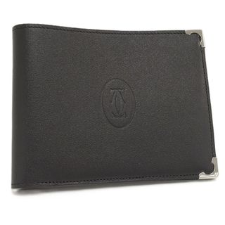カルティエ(Cartier)のCartier 二つ折り札入れ マストライン レザー ブラック(長財布)