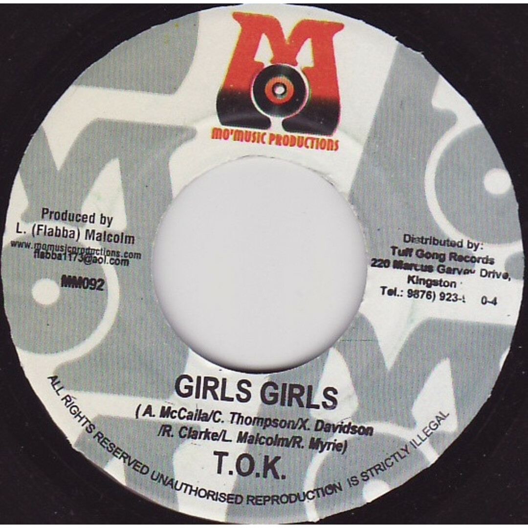 ジャマイカ7" T.O.K. Girls Girls MM092 Mo Music Productions /00080 エンタメ/ホビーのエンタメ その他(その他)の商品写真