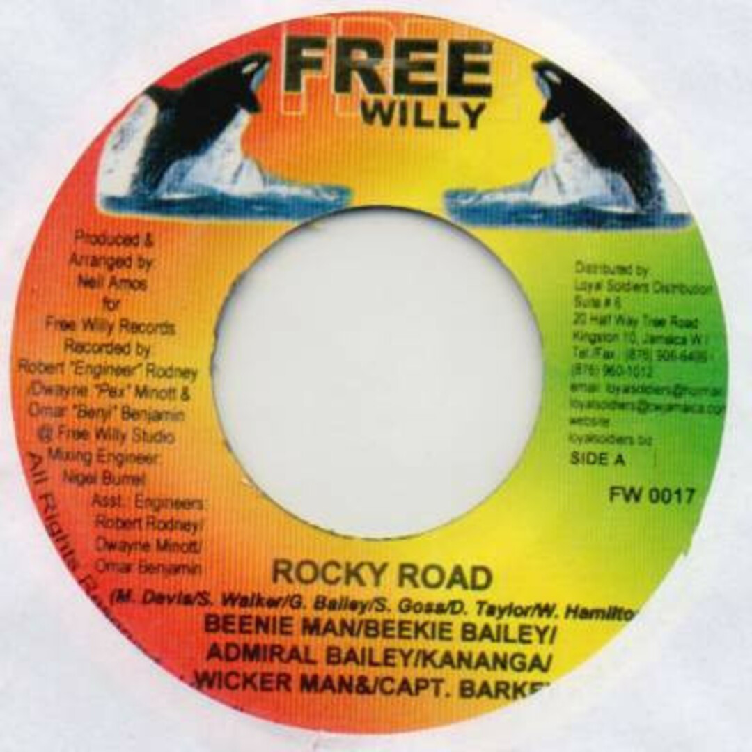 ジャマイカ7" Beenie Man / Beekie Bailey / Admiral Bailey / Kananga / Wickerman / Captain Barkey Rocky Road FW0017 Free Willy /00080 エンタメ/ホビーのエンタメ その他(その他)の商品写真