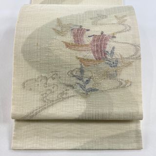 袋帯 秀品 お太鼓柄 正絹 【中古】(帯)