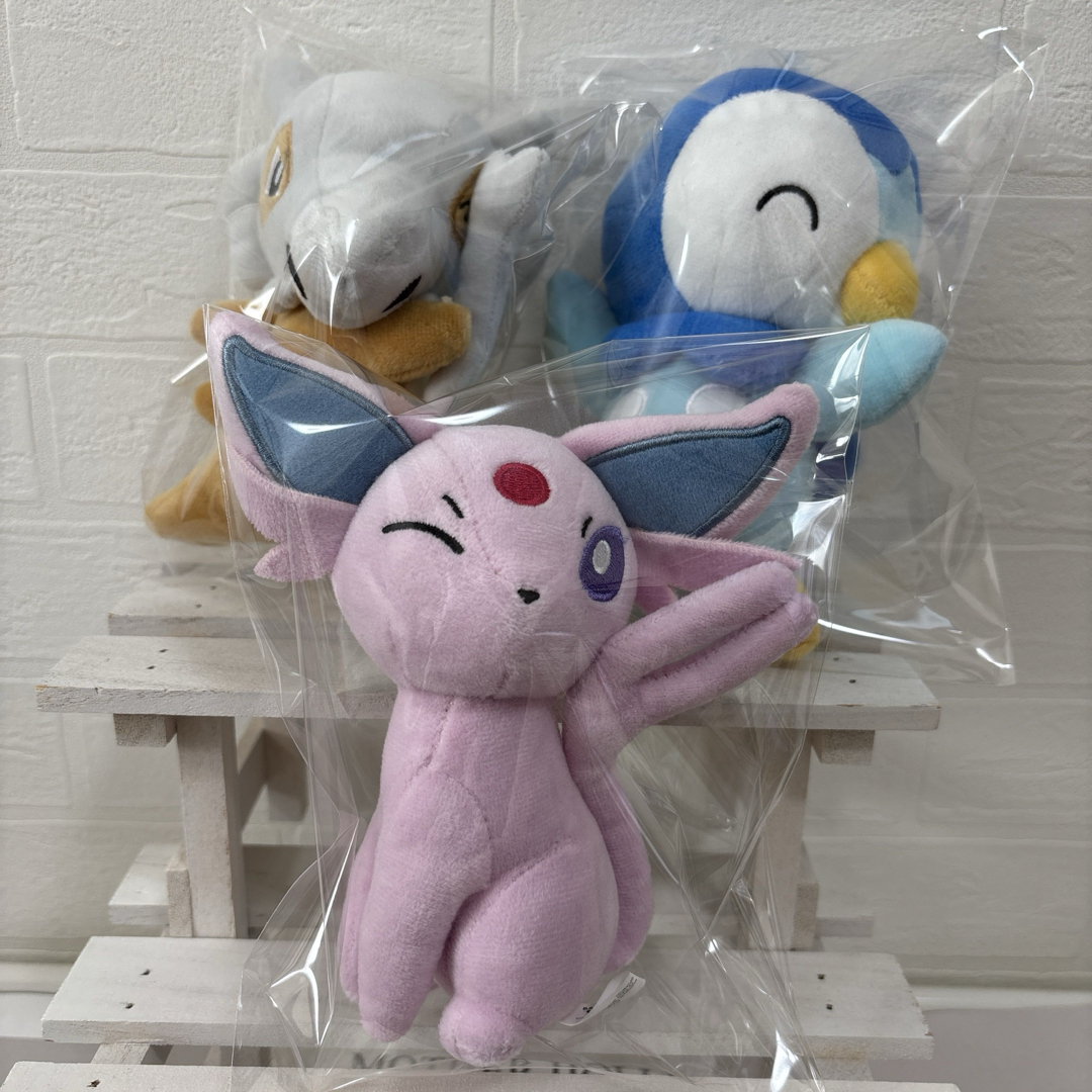 ポケモン ほぺぴた ぬいぐるみ エーフィ ポッチャマ カラカラ エンタメ/ホビーのおもちゃ/ぬいぐるみ(ぬいぐるみ)の商品写真