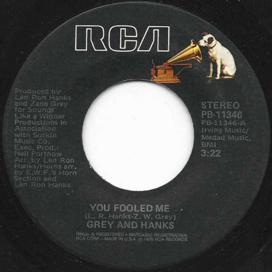 米7" Grey & Hanks You Fooled Me PB11346 RCA /00080 エンタメ/ホビーのエンタメ その他(その他)の商品写真