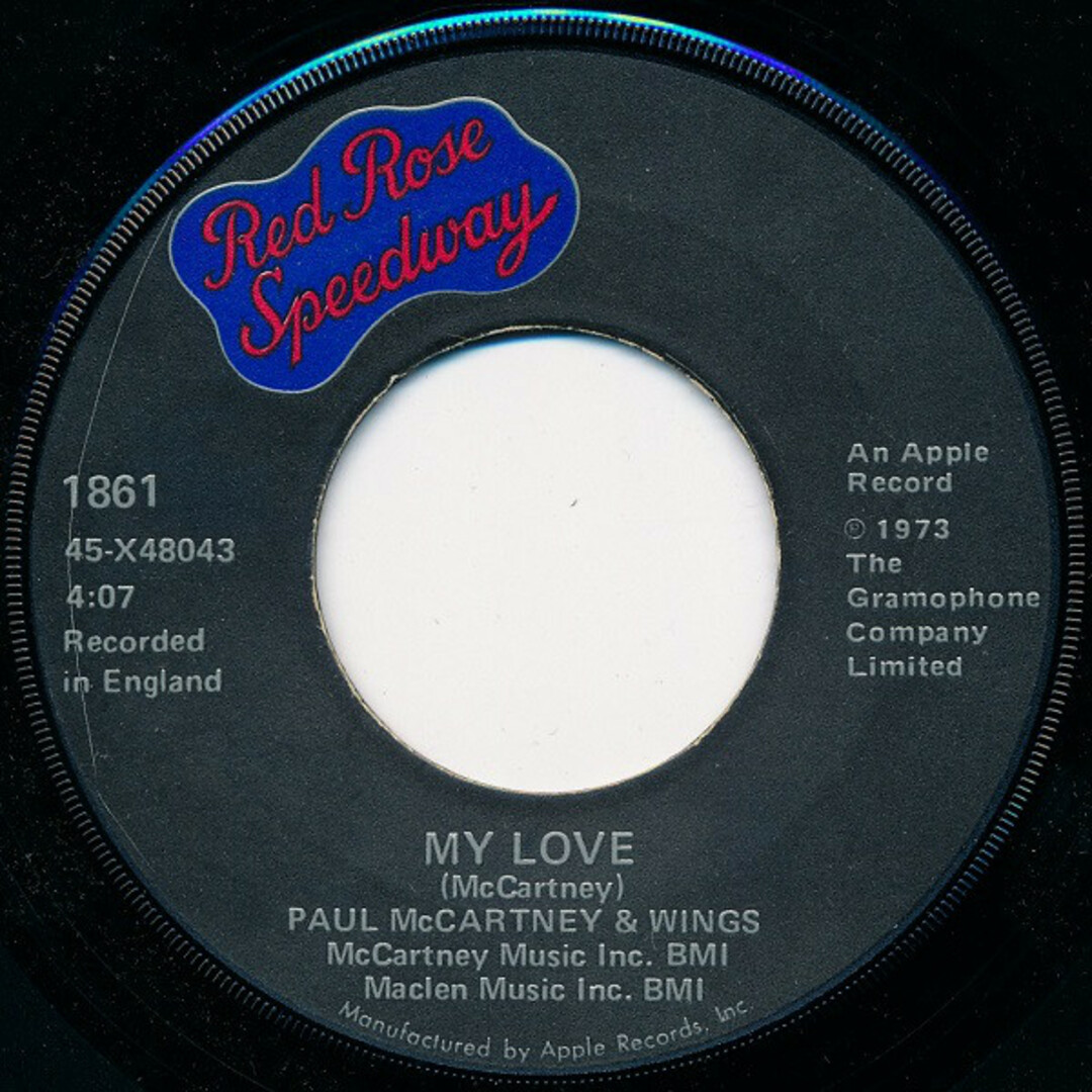 米7” Wings My Love 1861 Apple Records /00080 エンタメ/ホビーのエンタメ その他(その他)の商品写真