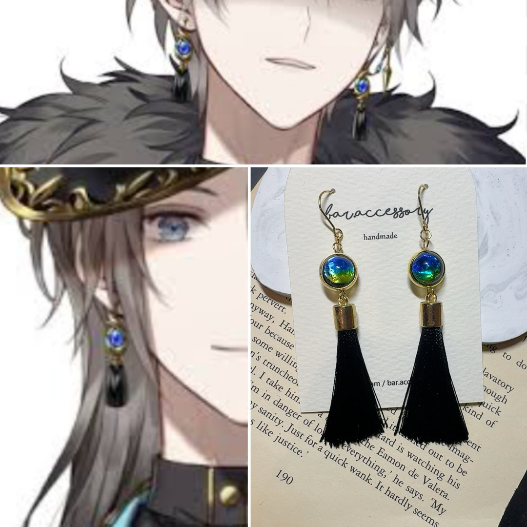 handmade/にじさんじ 甲斐田晴 ピアス イヤリング エンタメ/ホビーのコスプレ(アクセサリー)の商品写真