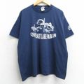 XL★古着 フルーツオブザルーム 半袖 ビンテージ Tシャツ メンズ 00年代 00s メリーゴーランド コノートレイクパーク コットン 紺 ネイビー 25may07 中古