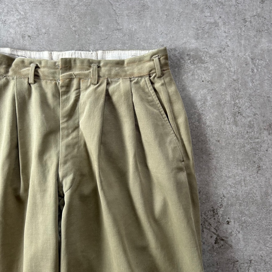 一流の品質 - MILITARY 40s50s 31×28相当 カーキ ミリタリーチノパン usarmy パンツ