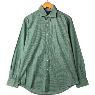 ラルフローレン(Ralph Lauren)の古着 ラルフローレン POLO by Ralph Lauren REGENT CUSTOM FIT ワイドカラー 長袖 コットンストライプシャツ メンズL相当 /eaa547418(シャツ)