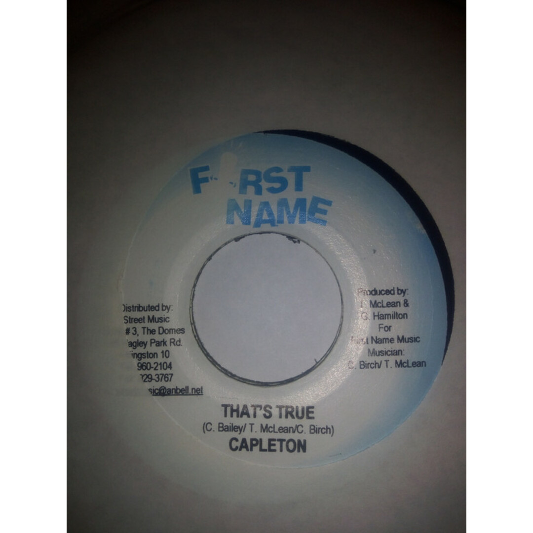 ジャマイカ7" Capleton Feat Ras Myrhdak Thats True NONE First Name Music /00080 エンタメ/ホビーのエンタメ その他(その他)の商品写真