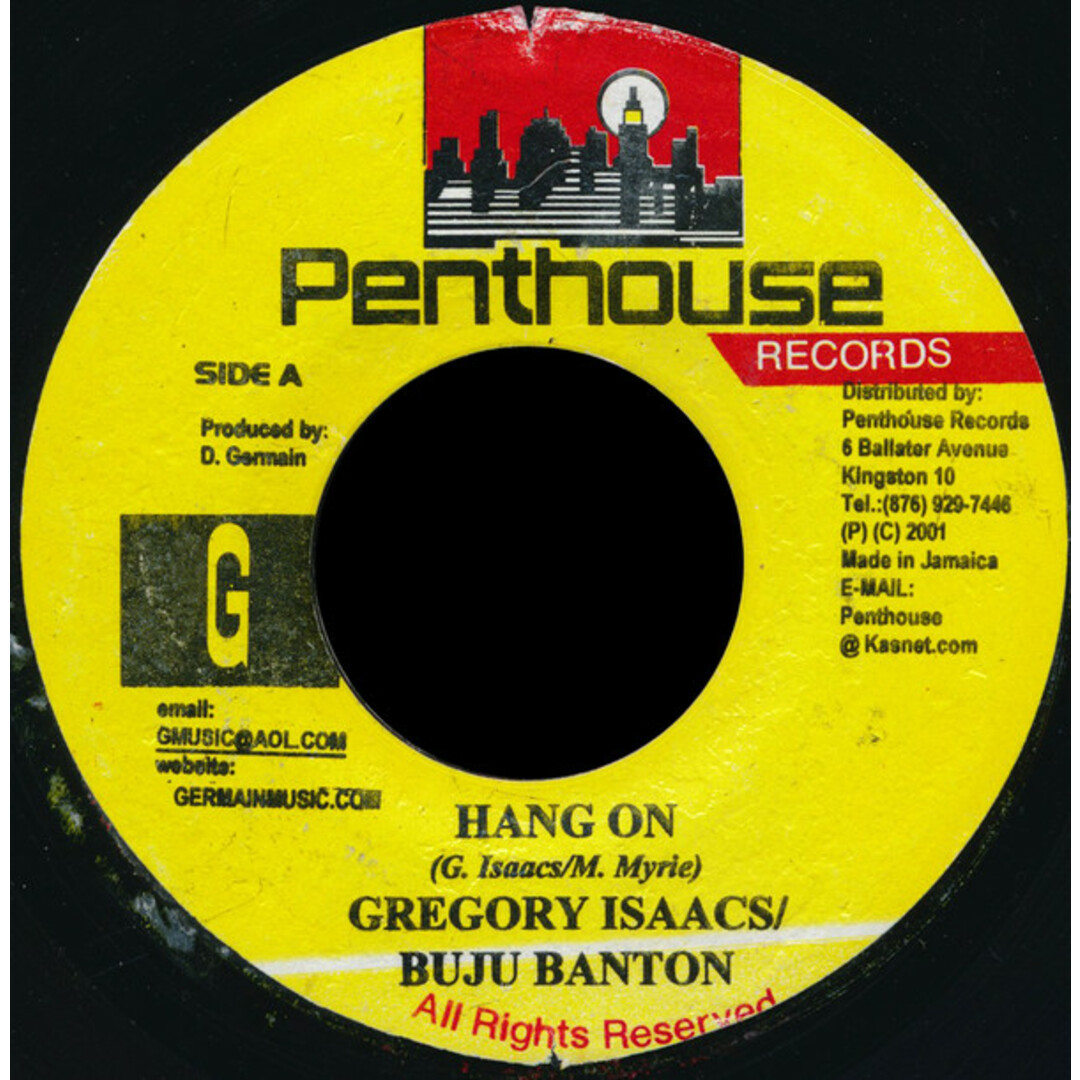 ジャマイカ7" Gregory Isaacs & Buju Banton Hang On NONE Penthouse Records /00080 エンタメ/ホビーのエンタメ その他(その他)の商品写真