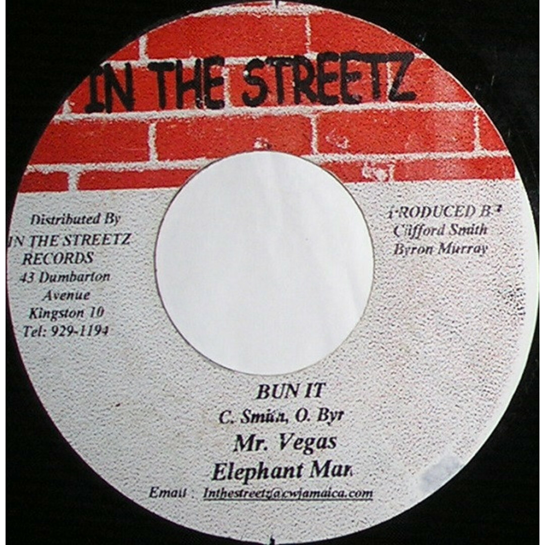 ジャマイカ7" Mr. Vegas / Elephant Man Bun It NONE In The Streetz Records /00080 エンタメ/ホビーのエンタメ その他(その他)の商品写真