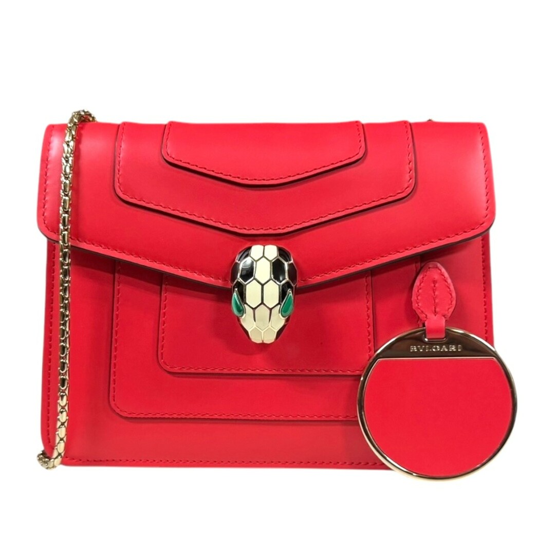 BVLGARI - ブルガリ セルペンティ フォーエバー ショルダーバッグ レザー レッド レディース BVLGARI  中古