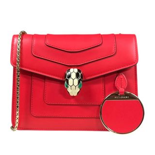 ブルガリ(BVLGARI)のブルガリ セルペンティ フォーエバー ショルダーバッグ レザー レッド レディース BVLGARI  中古(ショルダーバッグ)