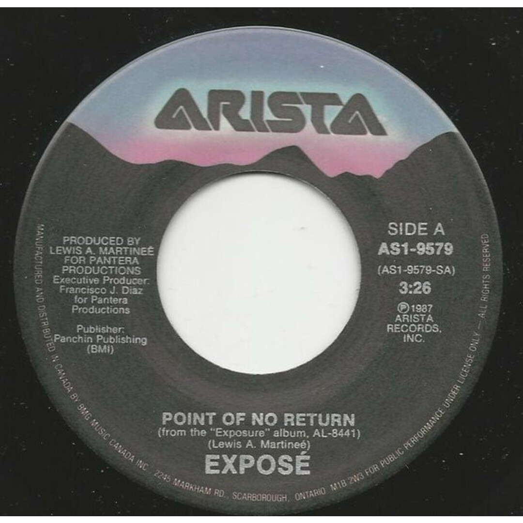 加7" Expos? Point Of No Return AS19579 Arista /00080 エンタメ/ホビーのエンタメ その他(その他)の商品写真
