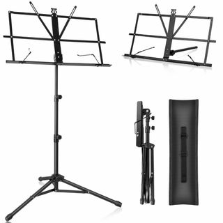 【特価商品】譜面台 折りたたみ式 楽譜スタンド 高さ70~135cm 調節可能 (楽器のおもちゃ)