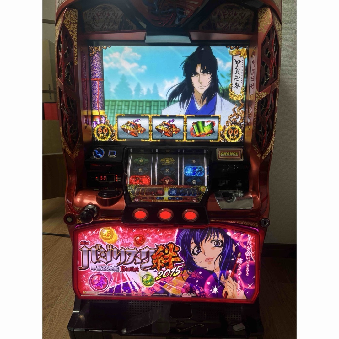 UNIVERSAL ENTERTAINMENT(ユニバーサルエンターテインメント)のパチスロ実機 バジリスク絆 2015年 朧パネル エンタメ/ホビーのテーブルゲーム/ホビー(パチンコ/パチスロ)の商品写真
