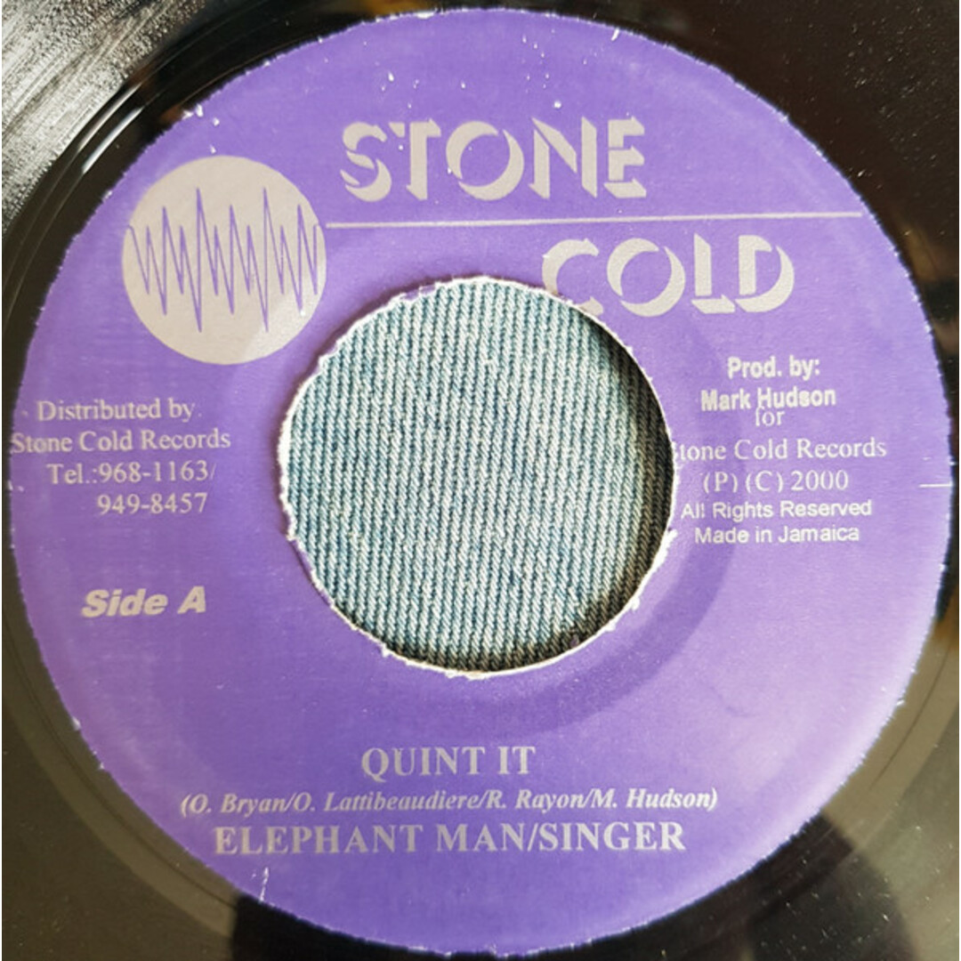 ジャマイカ7" Elephant Man & Singer J Quint It NONE Stone Cold /00080 エンタメ/ホビーのエンタメ その他(その他)の商品写真