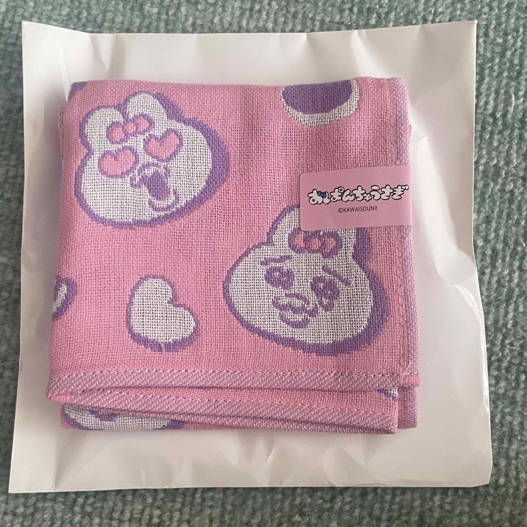 おぱんちゅうさぎ(オパンチュウサギ)のおぱんちゅうさぎ ハンカチ エンタメ/ホビーのおもちゃ/ぬいぐるみ(キャラクターグッズ)の商品写真