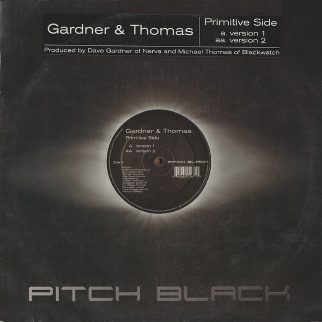 英12" Gardner & Thomas Primitive Side PB3005 Pitch Black /00250 エンタメ/ホビーのエンタメ その他(その他)の商品写真