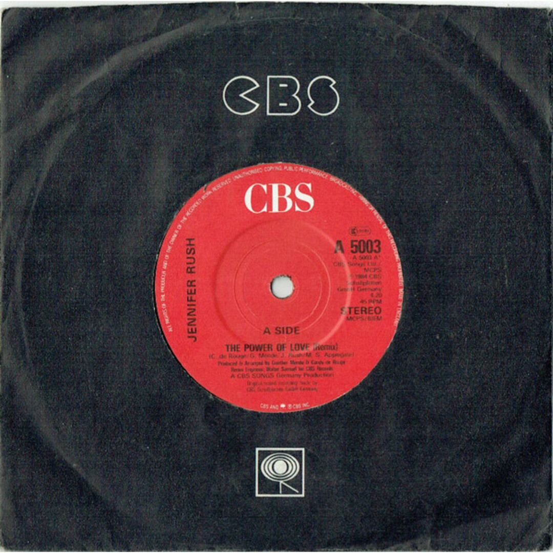 英7" Jennifer Rush The Power Of Love (Remix) A5003 CBS /00080 エンタメ/ホビーのエンタメ その他(その他)の商品写真
