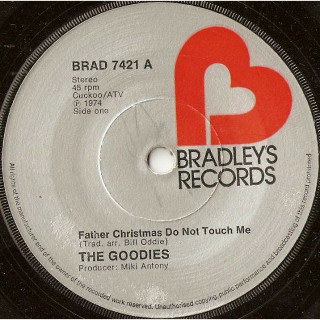 英7” Goodies Father Christmas Do Not Touch Me BRAD7421 Bradleys Records /00080 エンタメ/ホビーのエンタメ その他(その他)の商品写真