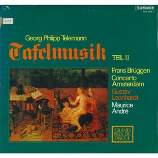 2discs LP Frans Bruggen, Gustav Leonhardt, Concerto Amsterdam テレマン : ターフェルムジーク 第2集 K20C84367 TELEFUNKEN /00660(その他)