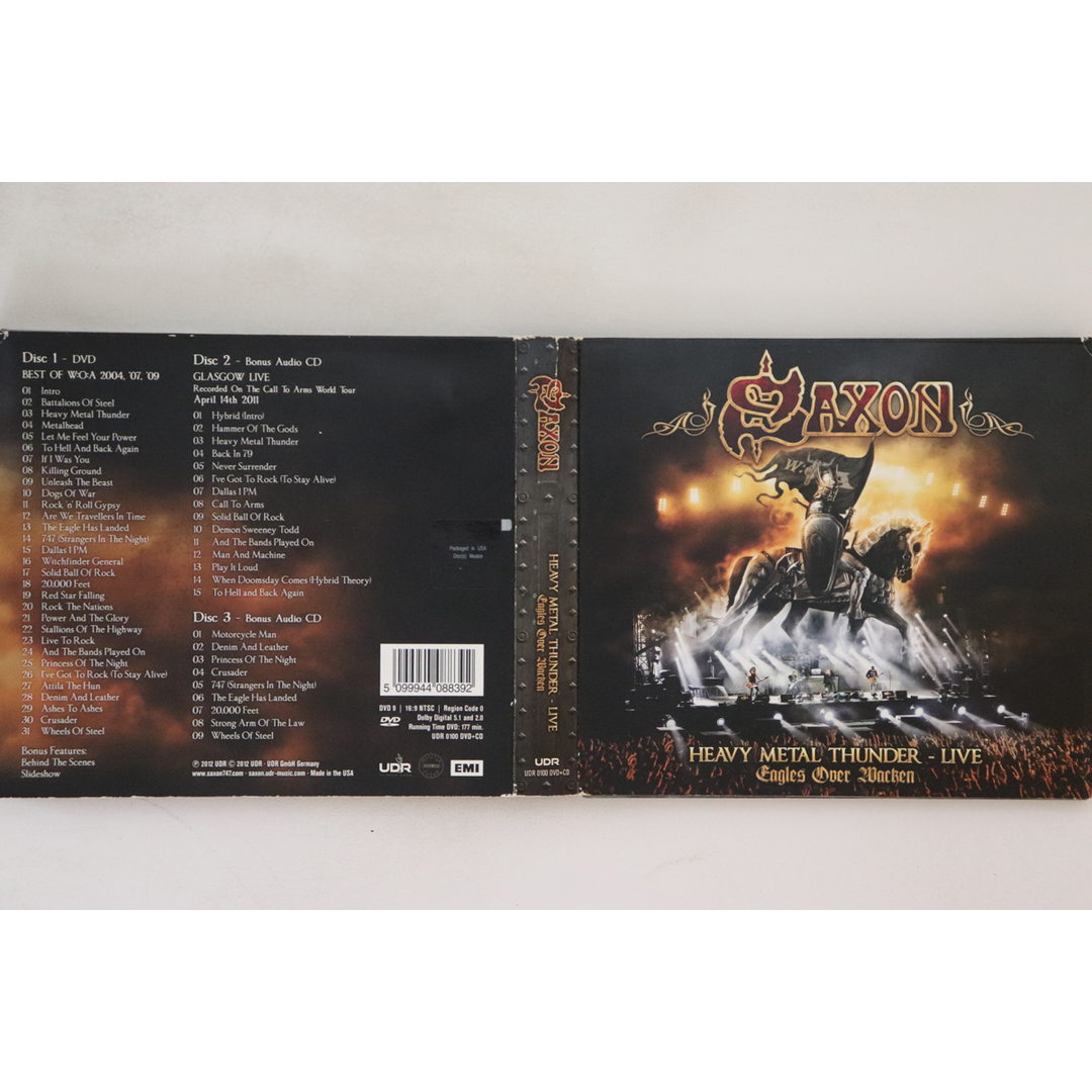 独3discs CD Saxon Heavy Metal Thunder - Live, Eagles Over Wacken UDR0100DVDCD UDR /00330 エンタメ/ホビーのCD(ポップス/ロック(洋楽))の商品写真