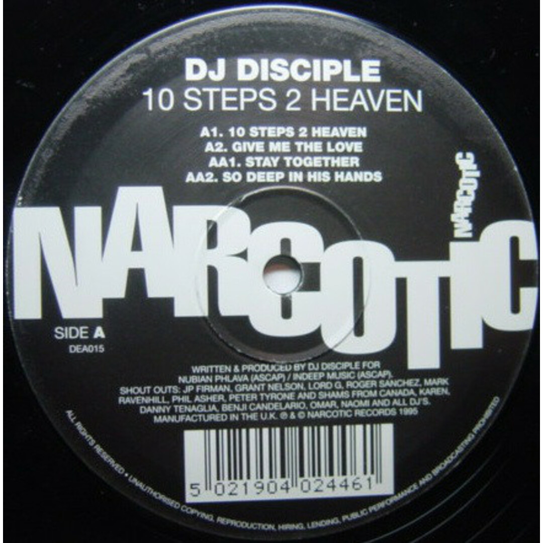 英12” DJ Disciple 10 Steps To Heaven DEA015 Narcotic /00250 エンタメ/ホビーのエンタメ その他(その他)の商品写真