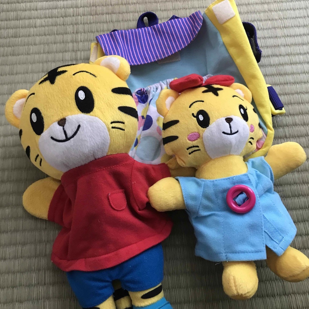 Benesse(ベネッセ)のしまじろう、はなちゃん、リュックのセット エンタメ/ホビーのおもちゃ/ぬいぐるみ(ぬいぐるみ)の商品写真