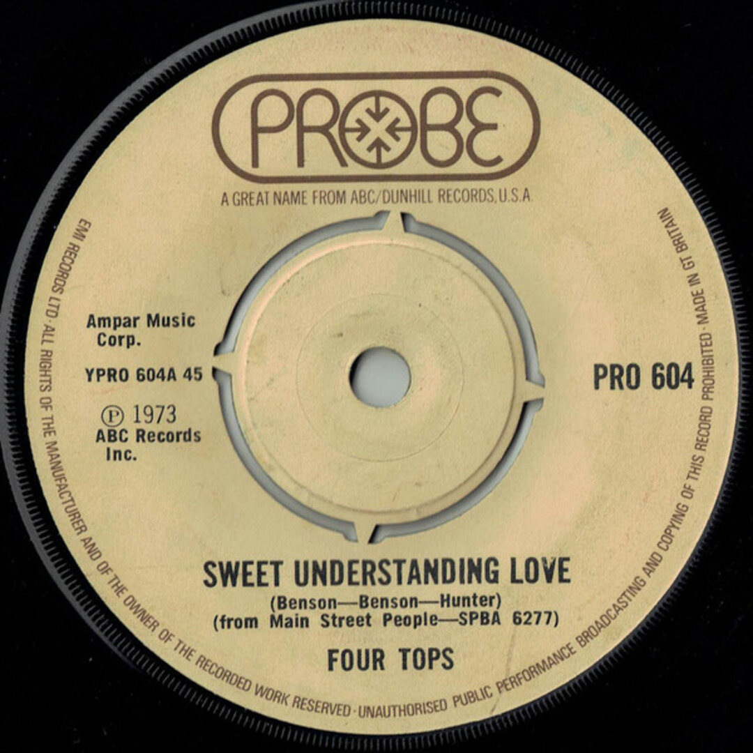 英7" Four Tops Sweet Understanding Love PRO604 Probe /00080 エンタメ/ホビーのエンタメ その他(その他)の商品写真