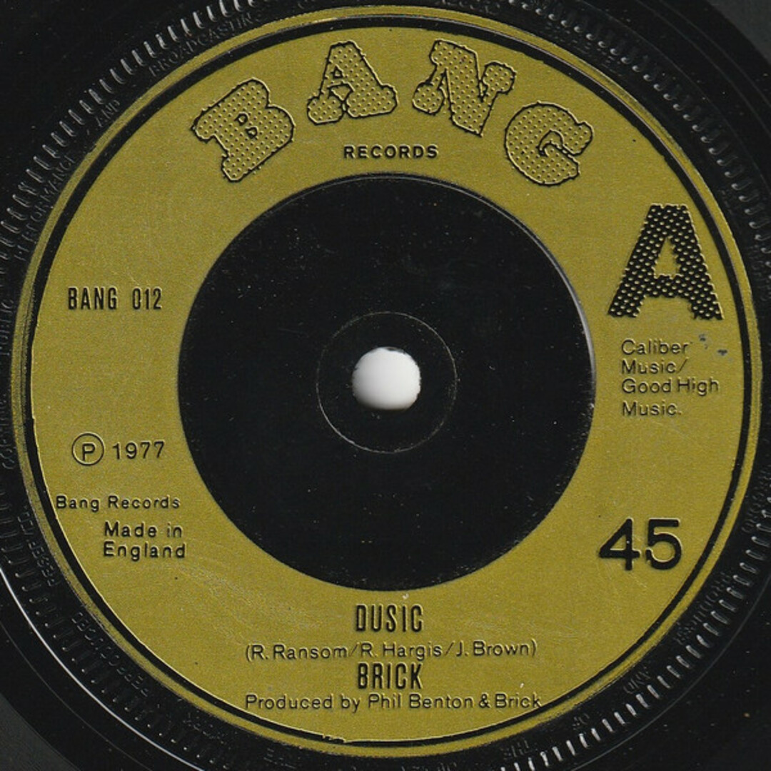 英7" Brick Dusic BANG012 Bang Records /00080 エンタメ/ホビーのエンタメ その他(その他)の商品写真