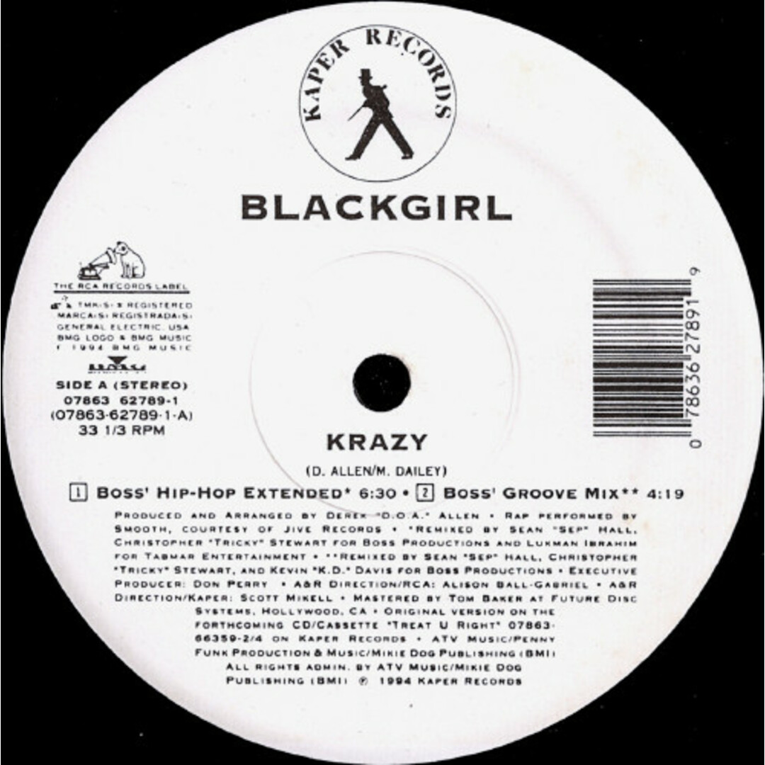 米12" Blackgirl Krazy 07863627891 Kaper Records, RCA /00250 エンタメ/ホビーのエンタメ その他(その他)の商品写真