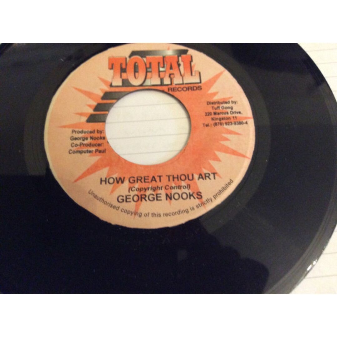 ジャマイカ7" George Nooks How Great Thou Art NONE Total Records (4) /00080 エンタメ/ホビーのエンタメ その他(その他)の商品写真