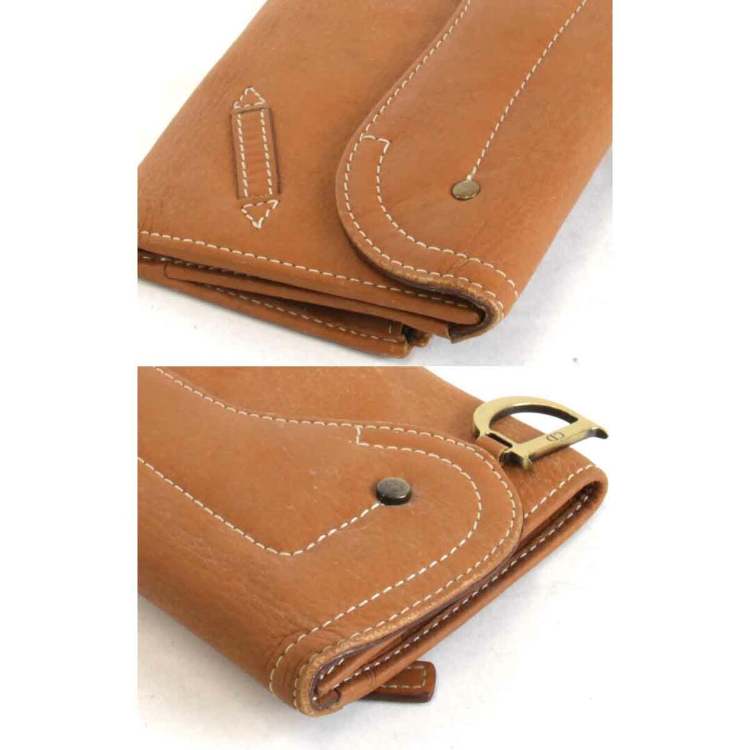 Dior クリスチャンディオール / サドルコンパクトウォレット ブラウン USED』 Christian Dior クリスチャンディオール サドル 財布