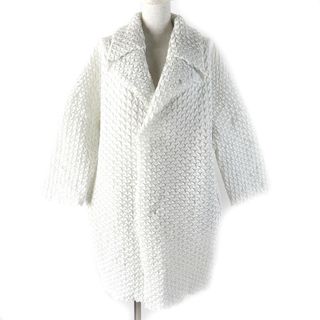 イッセイミヤケ(ISSEY MIYAKE)の極美品△ISSEY MIYAKE イッセイミヤケ IM52FA521 スチームプリーツ コクーンコート ライトグレー 2 日本製 正規品 レディース(その他)