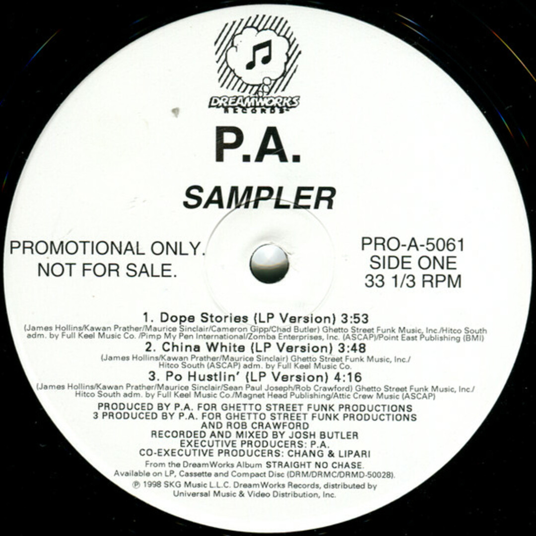 米12" Parental Advisory Dope Stories / China White / Po Hustlin PROA5061 DreamWorks Records プロモ /00250 エンタメ/ホビーのエンタメ その他(その他)の商品写真