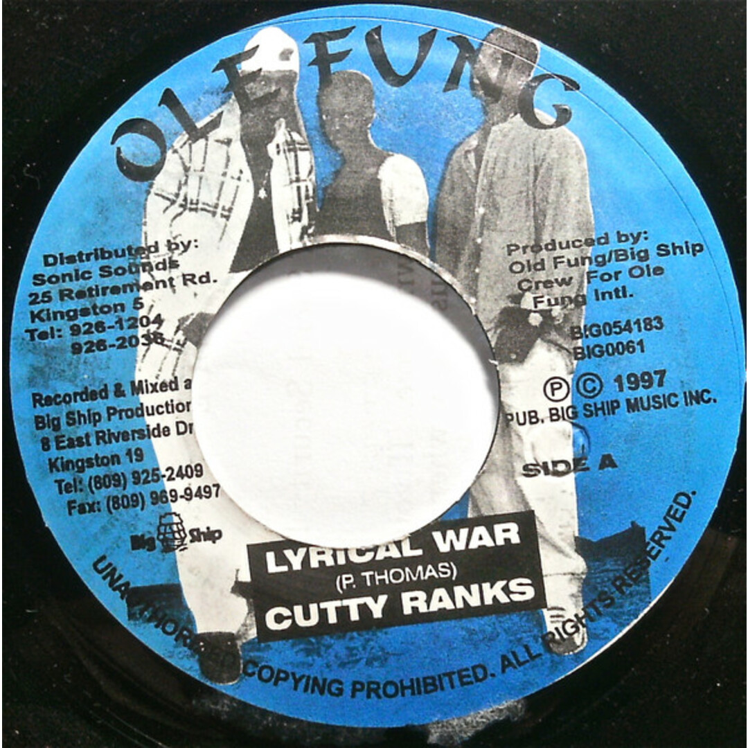 ジャマイカ7" Cutty Ranks Lyrical War BIG054183 Ole Fung /00080 エンタメ/ホビーのエンタメ その他(その他)の商品写真