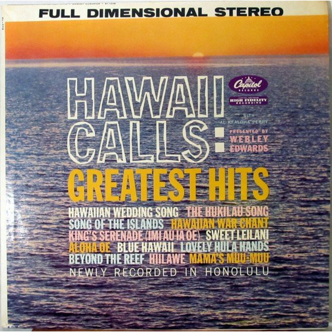 LP Webley Edwards Hawaii Calls: Greatest Hits ST1339 CAPITOL US /00260 エンタメ/ホビーのエンタメ その他(その他)の商品写真